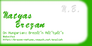 matyas brezan business card